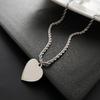 Heart-shaped Titanium Steel Pendant Necklace: Non-Fading Glossy Clavicle Chain for Women In High-End Niche Design.