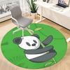 1pc Panda Bamboo Office Round Area Rug,  Mat Suitable ForOffice, Under Office Chairs Bedroom Living Room Home Decor, Room Deco