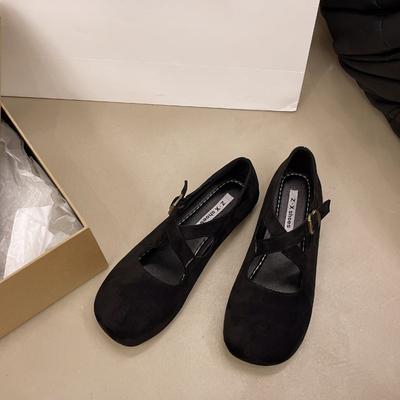 Модные туфли Мэри Джейн с перекрестным ремешком и одной пряжкой, женские, 2025, новая коллекция весна-осень, мягкая подошва, туфли-бобы, нежные маленькие кожаные туфли