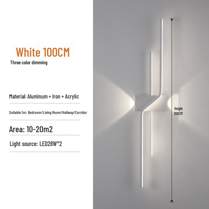 Minimalist Long Strip Light for TV Background, Bedroom, or Staircase Decor