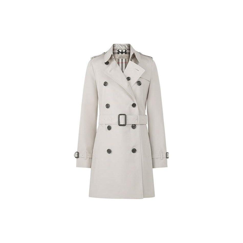 Burberry Тренч женский Лаймово-серый 80209691