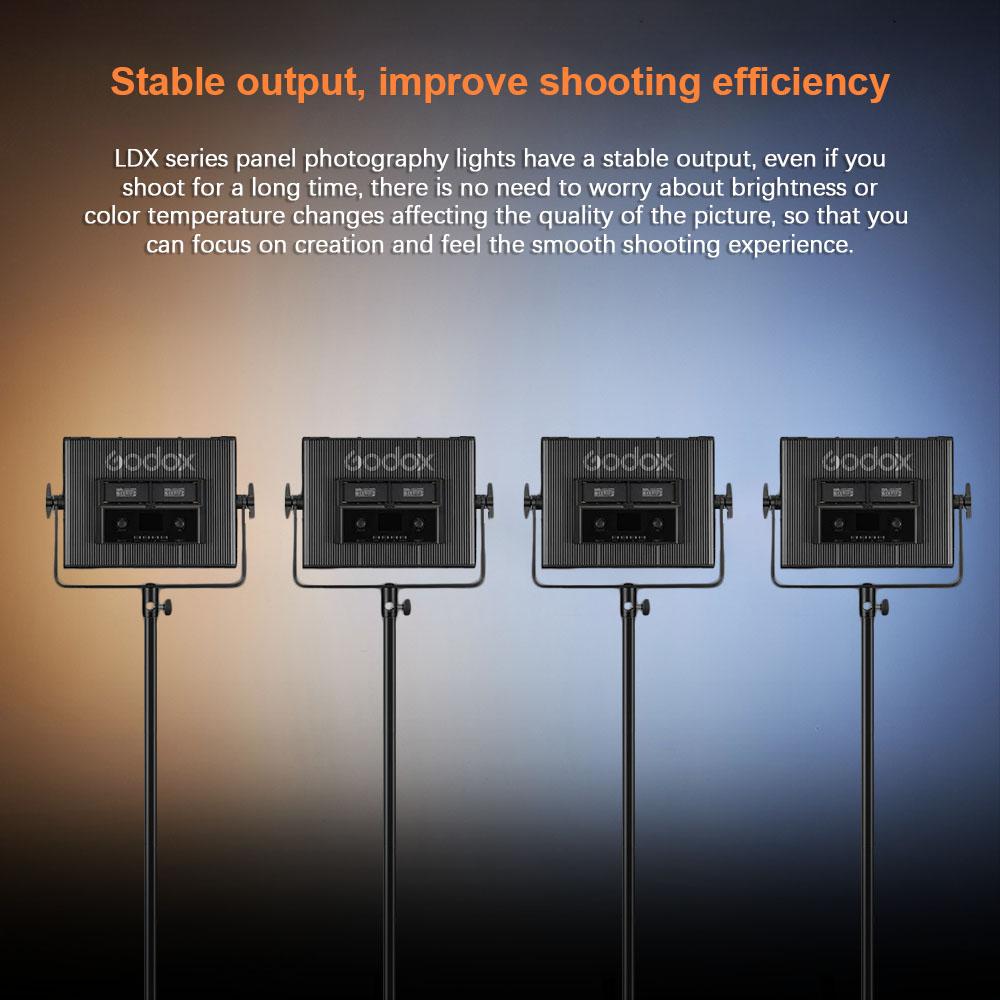 GODOX LDX50Bi 65 Вт Двухцветный светодиодный светильник для фотосъемки Световая панель для видеосъемки 11 специальных световых эффектов