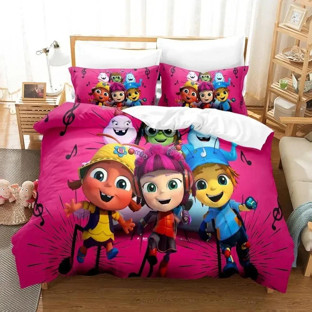Постельное белье Beat Bugs Односпальное Twin Печатный комплект постельного белья с наволочкой Пододеяльник Мягкий Односпальный Двуспальный Queen Super King Size