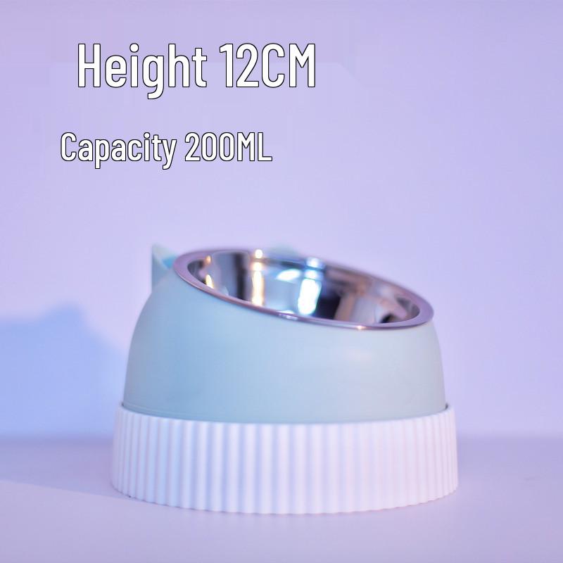 Приподнятые миски для питомцев из нержавеющей стали и керамики - Конструкция против опрокидывания для кошек и собак, Защищает шейные позвонки, Набор с двойной миской