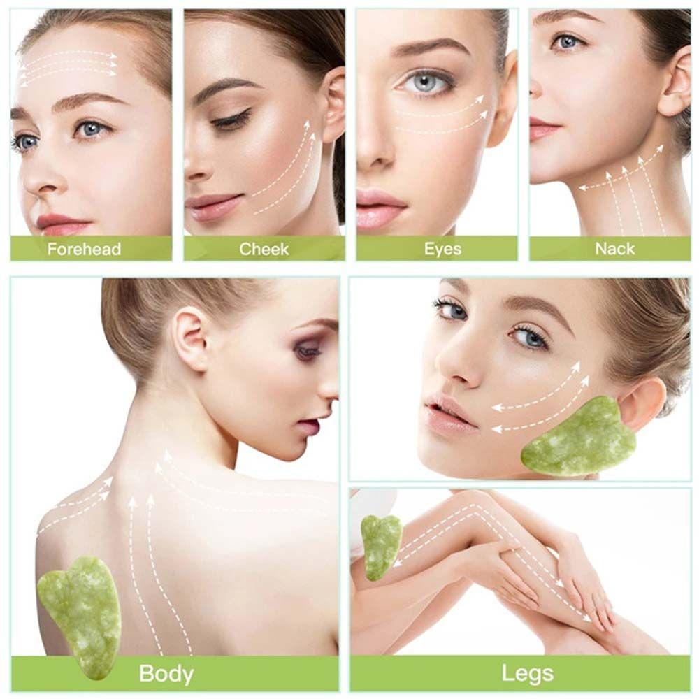 Tools Anti-Ageing Natural stone Gua Sha Board Gouache Scraper Facial Massager Scrapping Plate