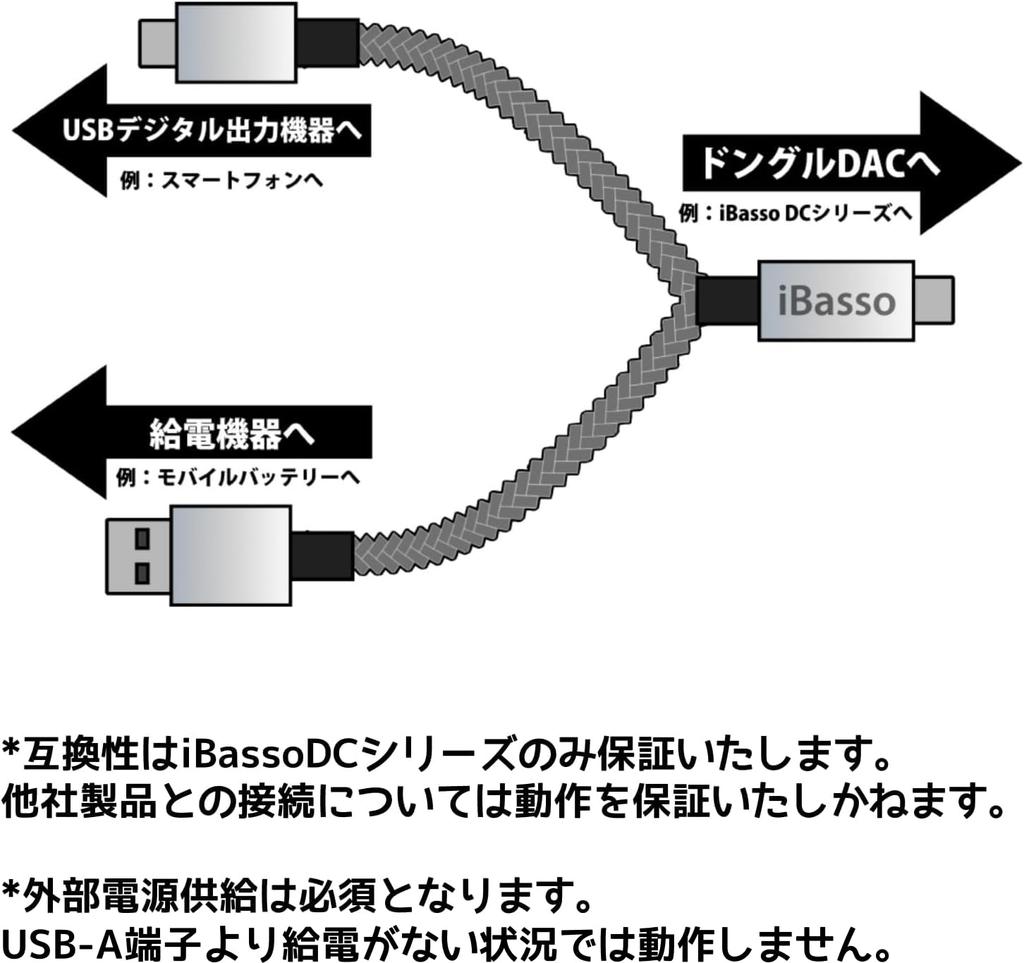 IBasso Audio CB19 iBasso Audio Отдельный кабель питания OTG USB-Type C Dongle DAC Блок питания Адаптер Прочный портативный усилитель ЦАП с серебряным покрытием