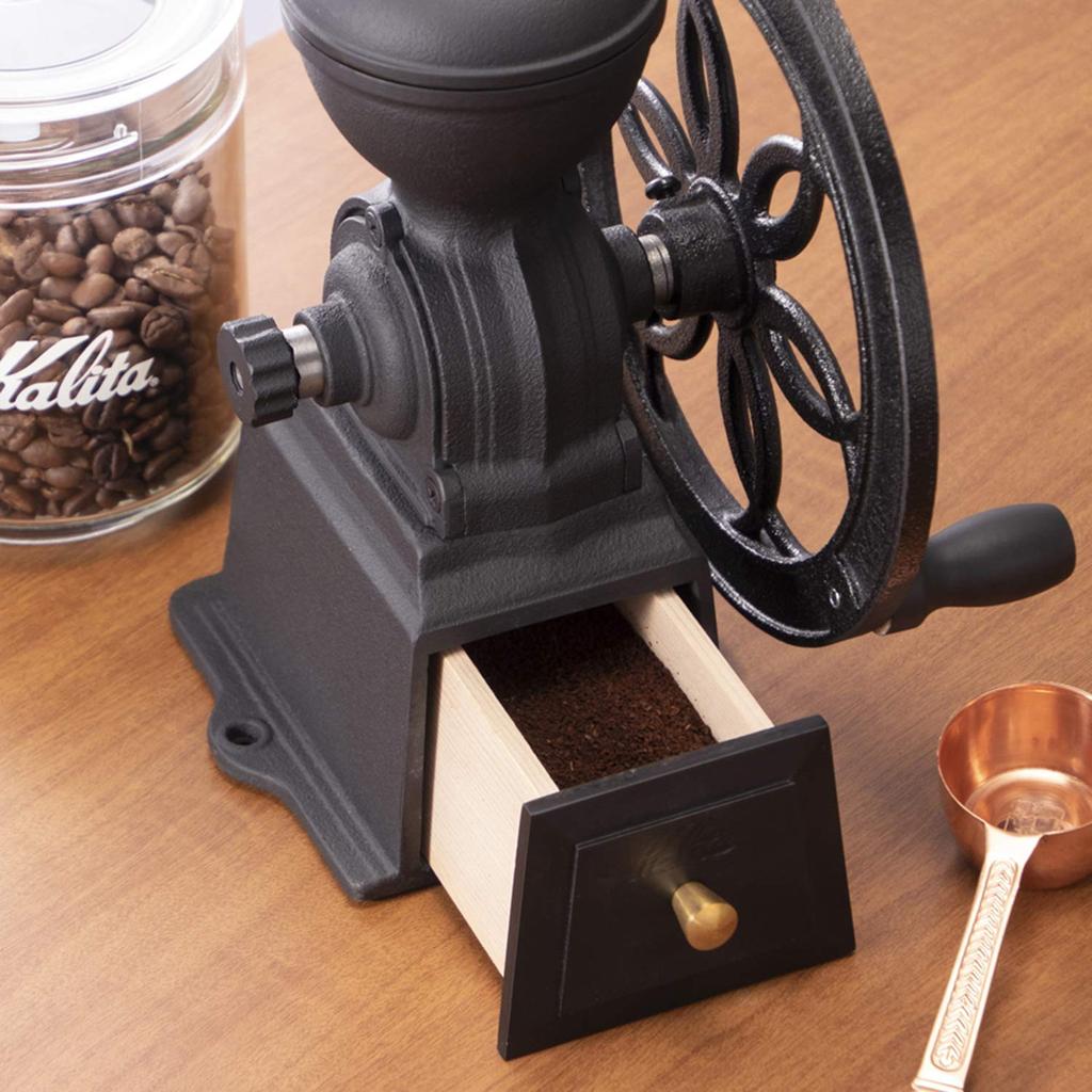 Кофе Kalita с прочным чугунным резаком и алмазной регулируемой ручкой, идеально подходит для небольших помещений и для дома в горах, для улицы и для ретро-шоу昭和.