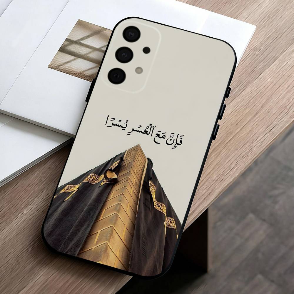 M-Moslem and K-kaaba phone Case For Samsung Galaxy A73,A72,A71,A70,A53,A52,A51,Others Soft Black Shell