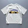 2026 Summer New Trendy Retro Racing Style Printed Shortsleeved Unisexs and Unisexs Cotton Tshirt Loose for Unisex Comfortable