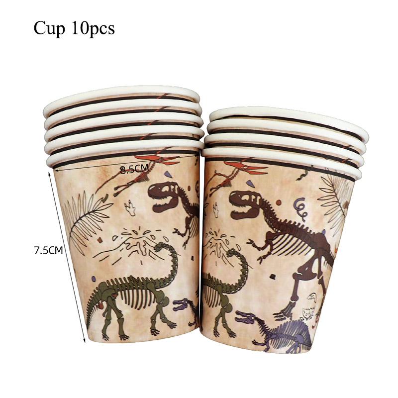 Археологическая тематика окаменелости динозавра Декорации для вечеринки по случаю дня рождения Одноразовая посуда Бумажные тарелки Воздушные шары Товары для детского праздника