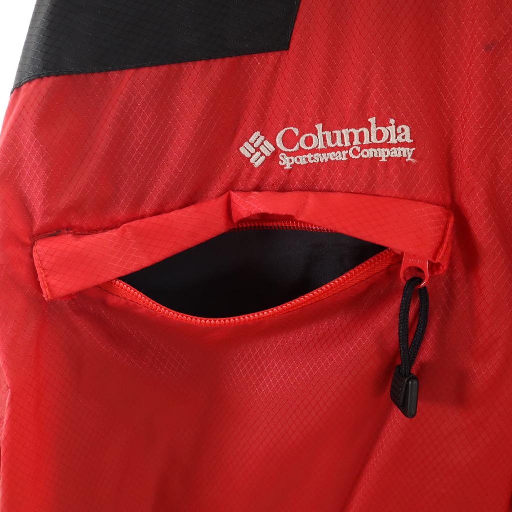 Columbia Нейлоновая куртка с полумолнией L Красная Толстовка Мужская для улицы Б/У
