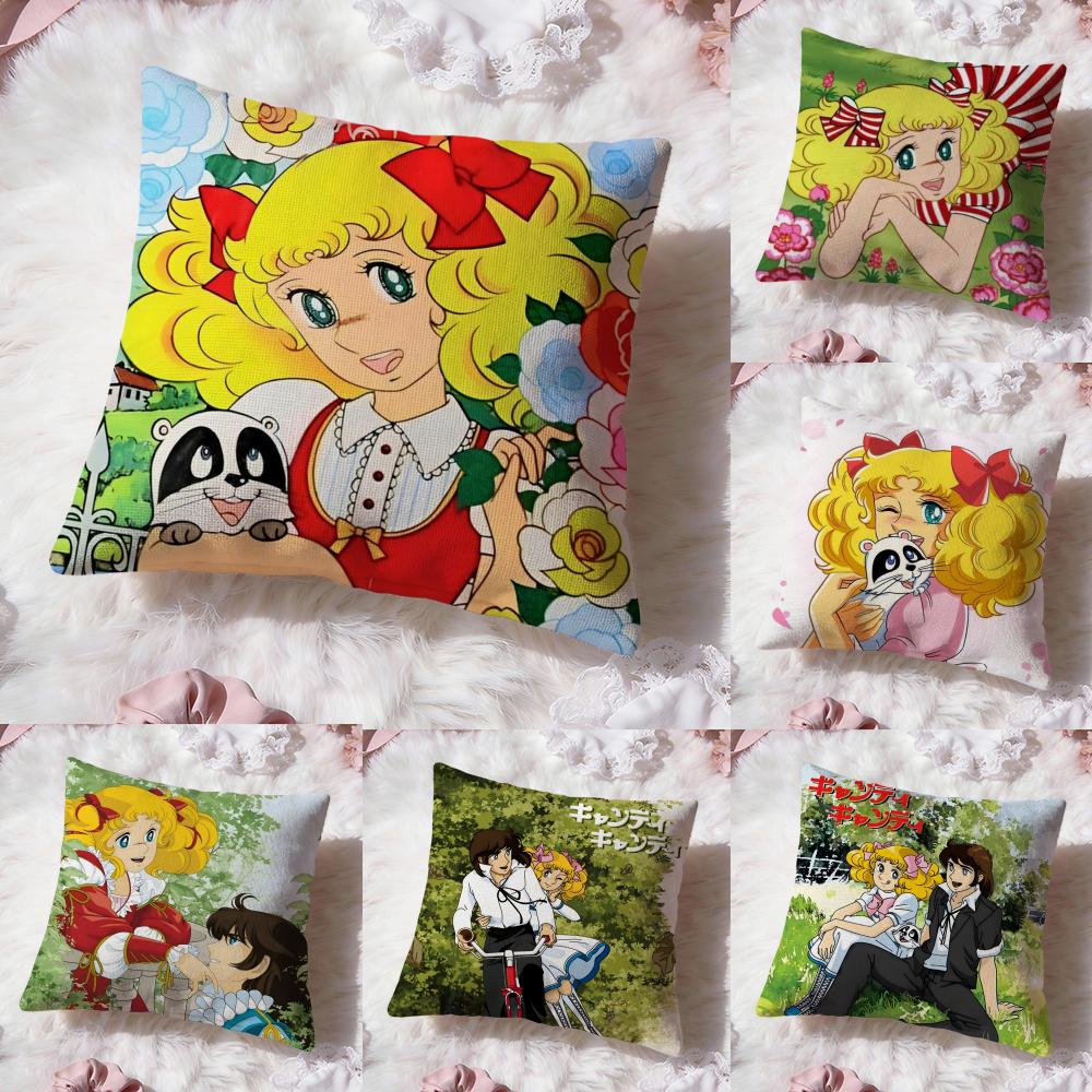 Anime C-Candy Candy Cushion Cover Premium Comfort Reversible Pillow Cove -Two in One Design for Any Room & Car Interior
