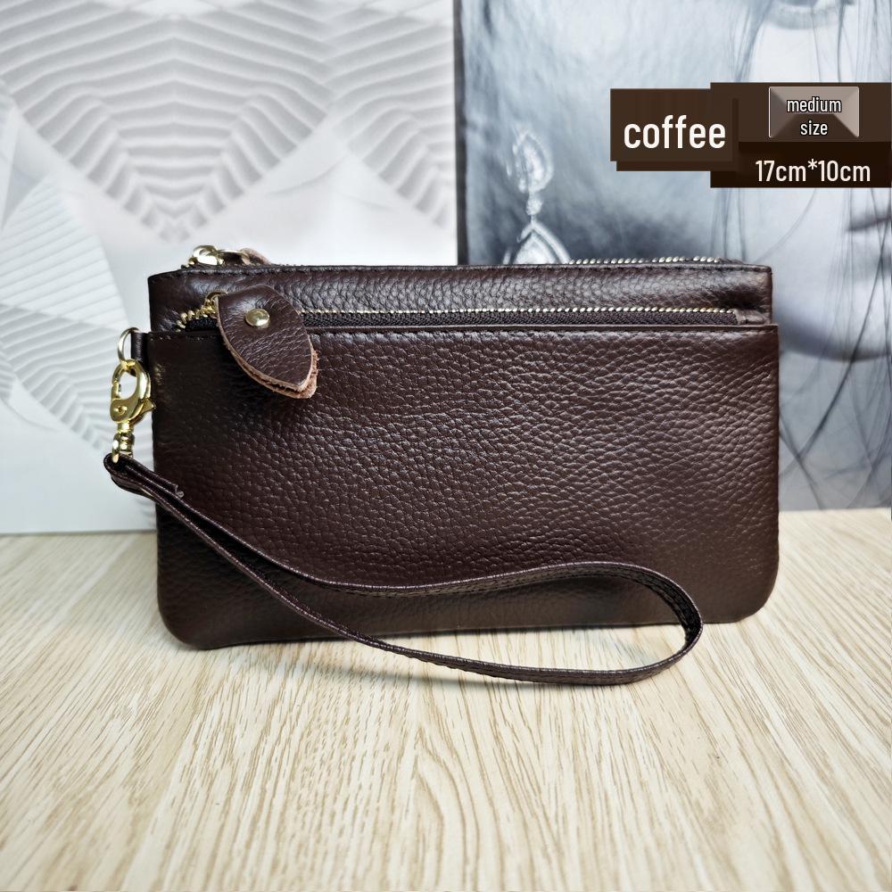 Женский многофункциональный кошелек-клатч на запястье из натуральной кожи в корейском стиле