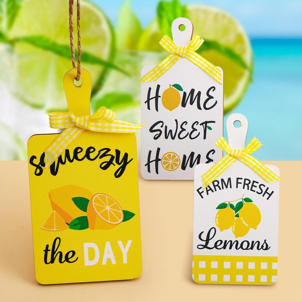 1 компл.. деревянное украшение в виде лимона/подвеска для праздничной вечеринки, фоновое украшение для школы, офиса, общежития, украшение для рабочего стола