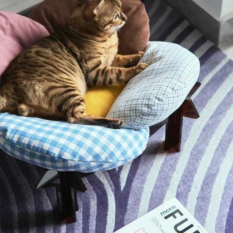 Лепестки Pet Nest Подушка для гнезда Акриловое гнездо для кошки Гнездо для маленькой собаки Кровать для кошки Украшение Мультяшное Дышащее