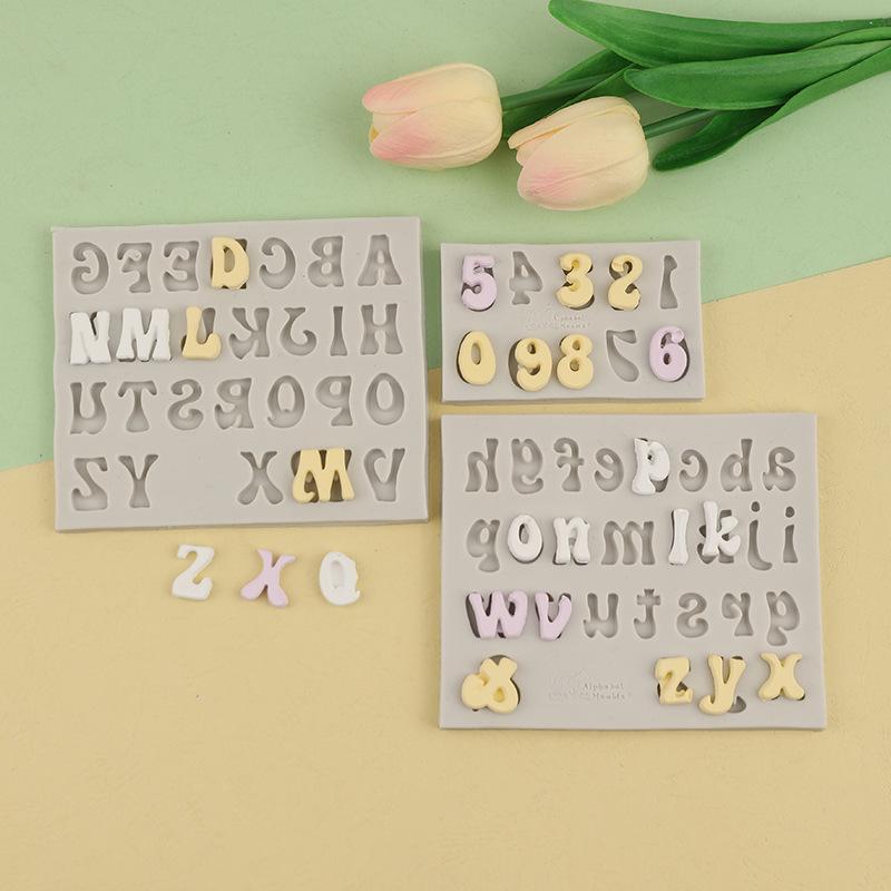 3D Letter Number Silicone Fondant Molds Chocolate Cake Molds Cake Decorating DIY Tools Jelly Cookies Baking Printing Mould