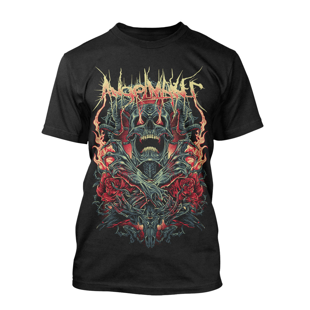 Hot ANGELMAKER Band Graphic Cotton T-shirt Unisex Summer Short Sleeve Fashion Brand Tee Luxury Casual Vintage Retro Top