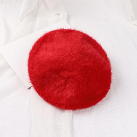 Женская шляпа художника однотонная восьмиугольная с куполообразной тульей берет осень зима теплая плюшевая шляпа модные аксессуары