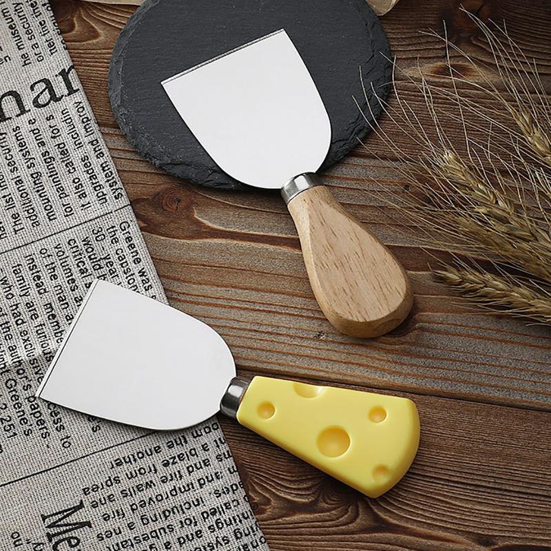 1шт стальные ножи для сыра из нержавеющей стали с бамбуковой деревянной ручкой для нарезки сыра