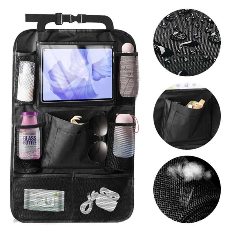 Auto Seat Back Storage Bag Protector Child Anti-Kick Clean Pad for Kids Toddlers