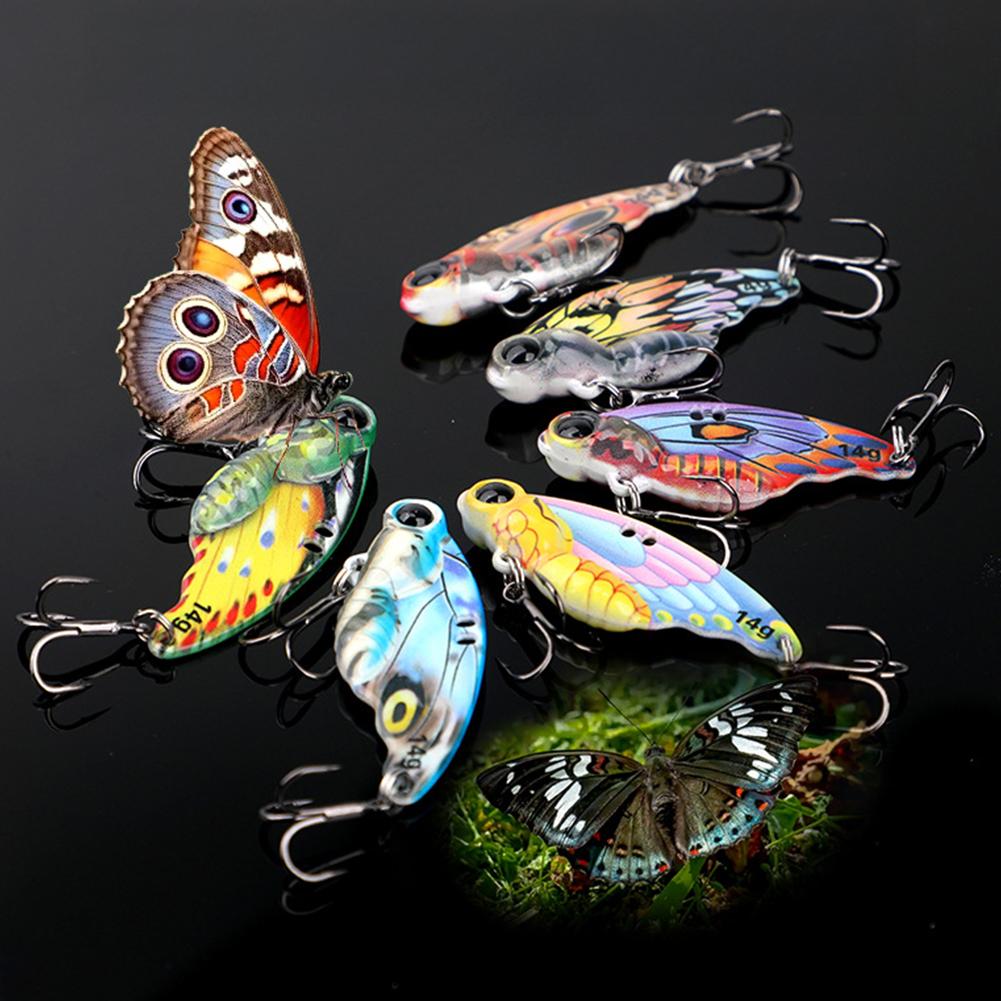 1PC 8G/14G Lure Bionic Butterfly Metal VIB Bait Long Casting Sinking Hard Bait For Bass Snakehead