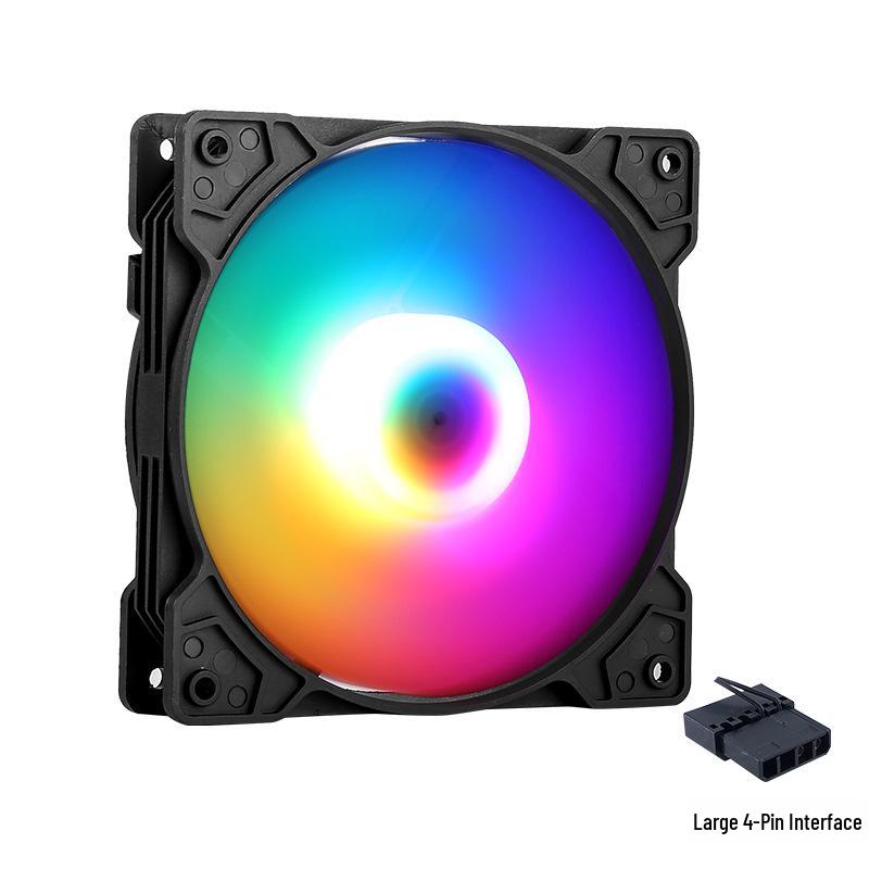 Бесшумный светодиодный 120-мм 4-контактный вентилятор для охлаждения корпуса