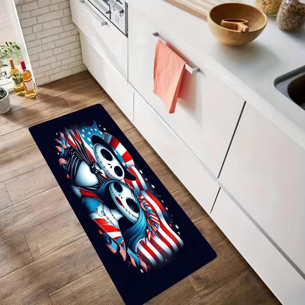 American Gothic Halloween Kitchen Floor Mat Long Strip Mat Antislip Machine Washable Suitable For Bathrooms Laundries Home Decoration Carpets