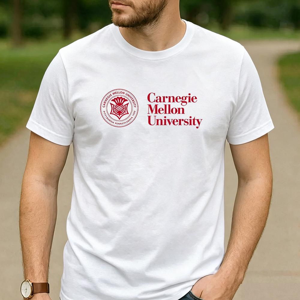 Vintage Carnegie Mellon University Pittsburgh Circular Seal Aesthetic Graphic T Shirt Unisex Short Sleeve Alumni Gift Top