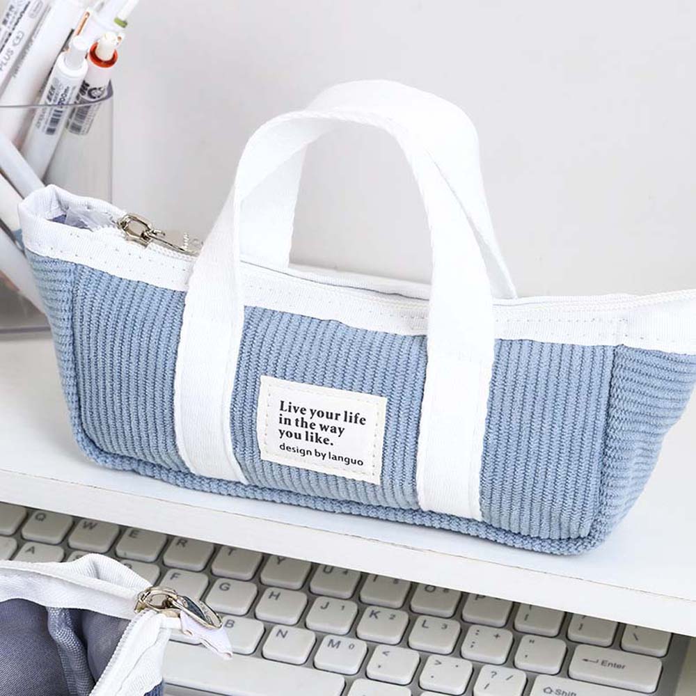 Desktop Storage Korean Style Pencil Case Handheld Pencil Pouch Handheld Stationery Bag Boys Girls