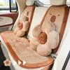 Car Seat Protector With Cartoon Bunny Fur Material For Winter Warmth And Decorative Use