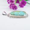 Fancy Turquoise Pendant , 925 Sterling Silver Handmade Pendant, Statement Pendant, Artisan Design Pendant, Turquoise Gift Jewelry