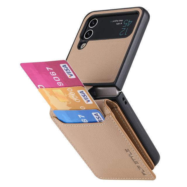 Кожаная сумка с функцией бумажника с защитой от пыли, чехол для Samsung Galaxy Z Flip 4 5g Flip4 Flip3 Flip5 Flip 5 3 Zflip4, чехол с карманом для карт