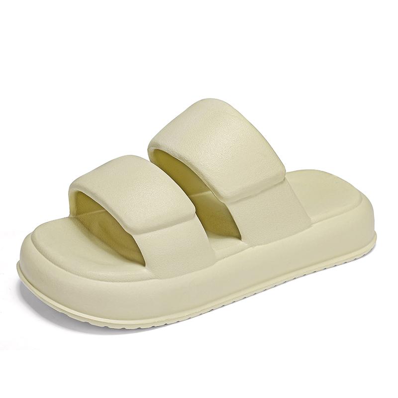 Модные мужские и женские тапочки для ванной Плоские нескользящие однотонные шлепанцы для всей семьи Пляжные тапочки Повседневные сандалии для дома и улицы