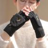 Gloves Men'S Warm Winter Fingers Couple Student Writing Dew Fingers Autumn Knitting Wool Flip