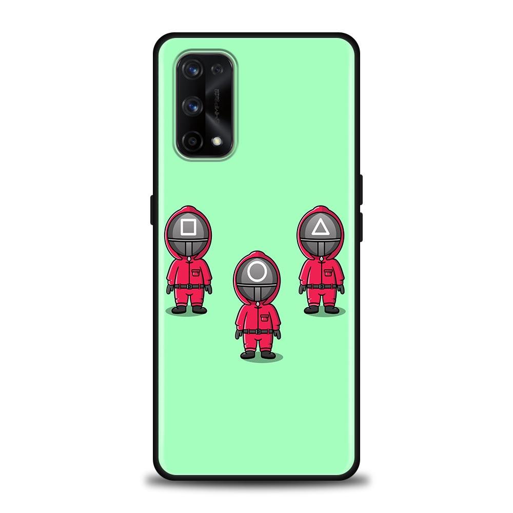 Чехол с милым кальмаром для игрового телевизора, красный, зеленый, для Realme C21Y C21 C25 C20 C15 C12 C11 C1 GT Master Neo Neo2 5G Funda Capa, силиконовый мягкий чехол