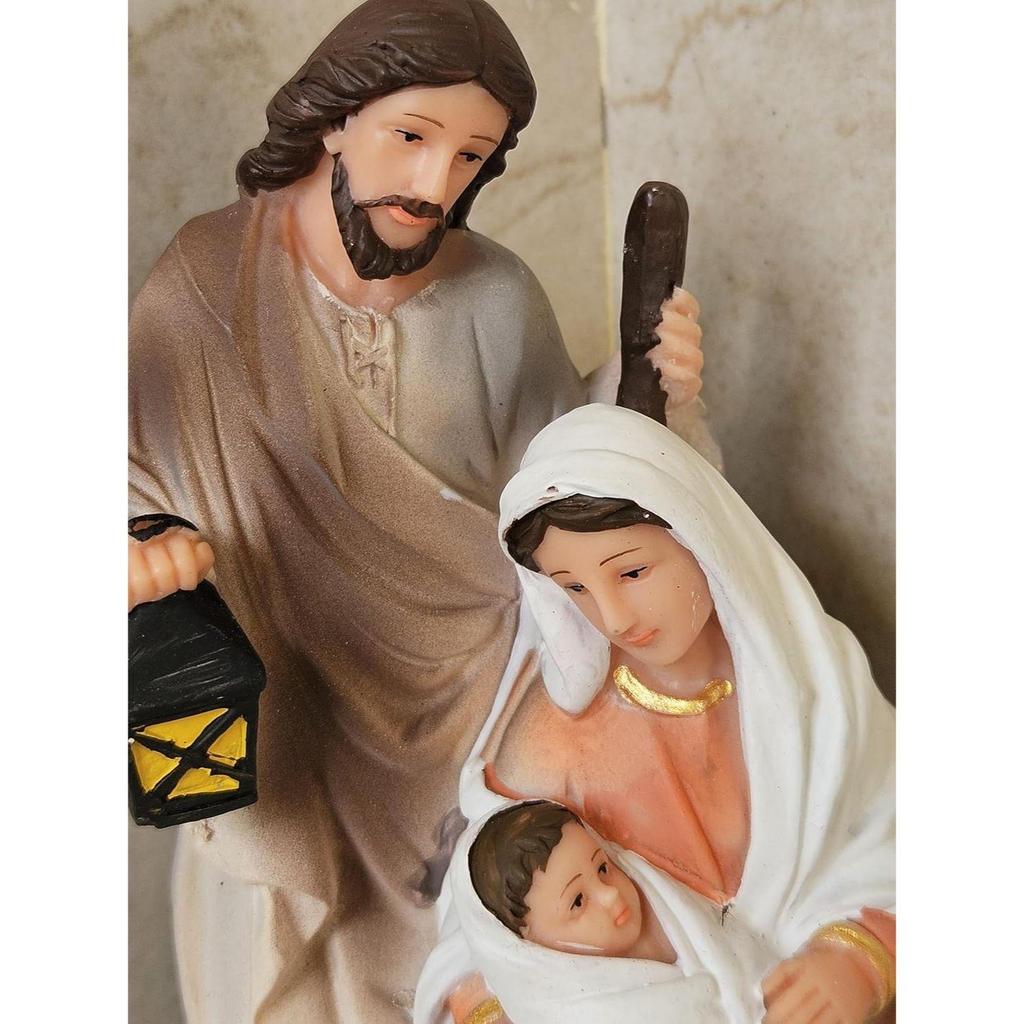 Новейший декор из смолы, небольшой размер, выставочный образец для стола, рождественский подарок другу, рождественские подарки, одиночные фигурки для детской кроватки Святого Семейства