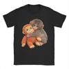Милая футболка с принтом обезьянки-малыша, унисекс, 100% хлопок, Crazy TShirts, с круглым вырезом, короткий рукав, одежда, идея для подарка