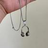 Music Headphone Stainless Steel Men Women Necklace Pendants Chain Rock Hip Hop Punk Trendy Jewelry Gift