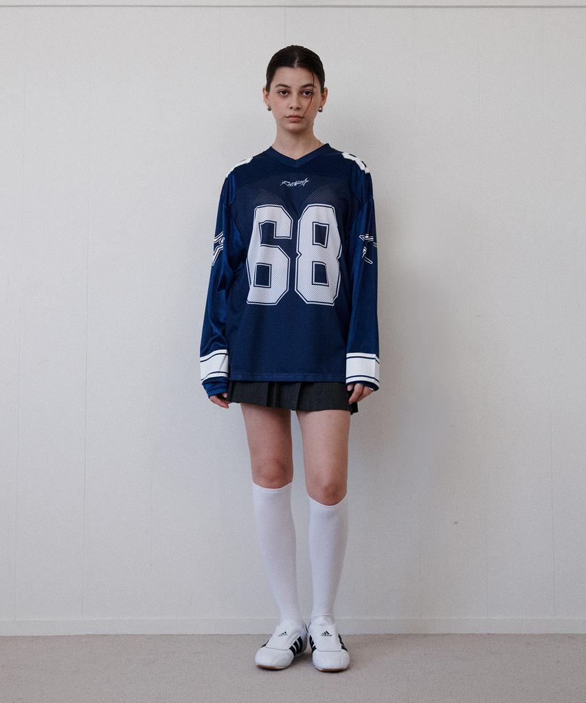 RETRIEVER CLUB 68 Long Football Jersey [Navy]