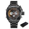AMST Luxury Watch for Man Quartz Sports Men Watch Waterproof Luminous Stainless Steel Chronograph Men's Watches Clock Reloj