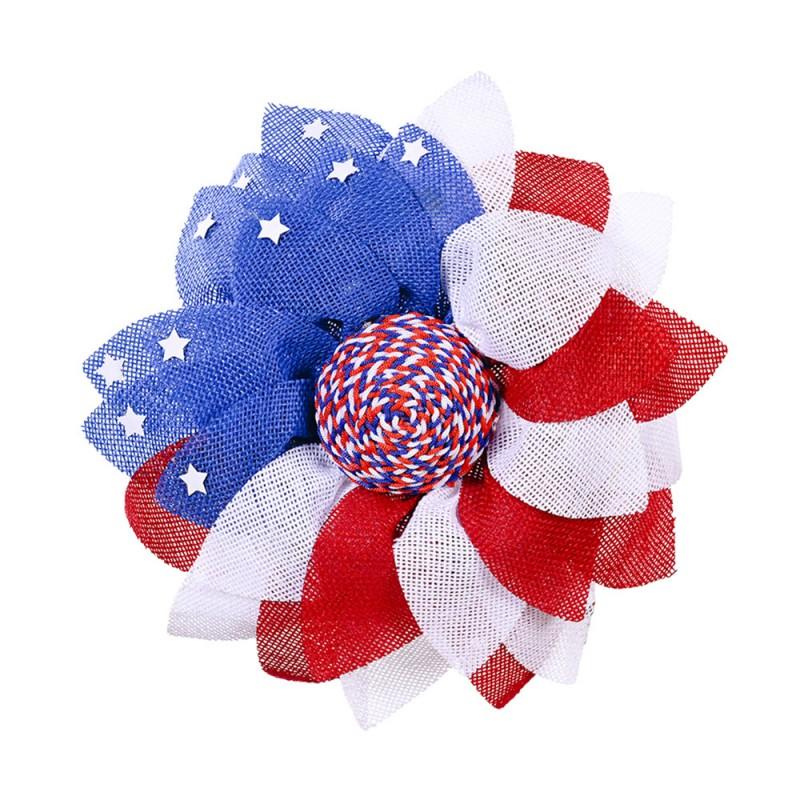 American Independence Day Wreath Home Festival Decor Mall Window Ornament Natural Dried Gypsophila