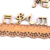 100Pcs Arts Card Making DIY Craft Natural Wood Scrapbooking Embellishment Music Notes Wooden