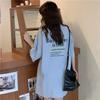 Printed Summer Loose Short-sleeved T-shirt Female Student Korean Version Couple Front and Rear Printed Top Women's Top