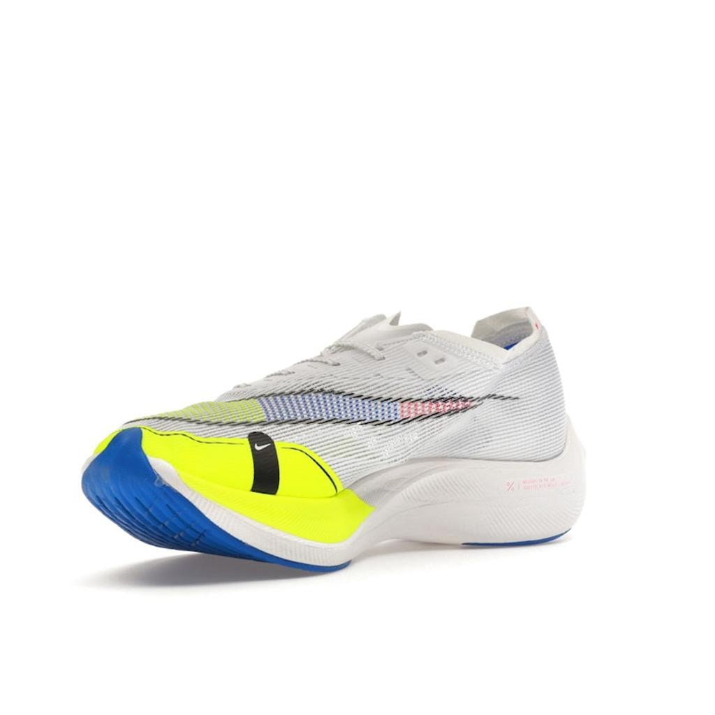 Nike ZoomX Vaporfly Next% 2 White Volt Racer Синие мужские кроссовки Черные CU4111-103