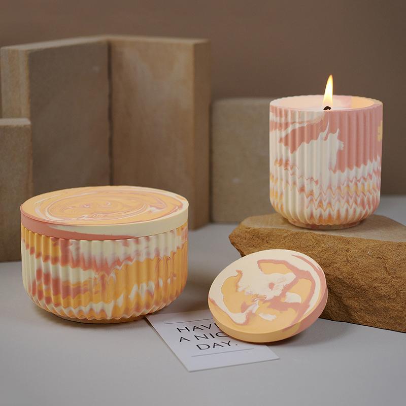 Гладкая покрытая банка, гипсовая цементная форма, полосатая чашка для свечей, силиконовая форма, зеркальная форма для капель