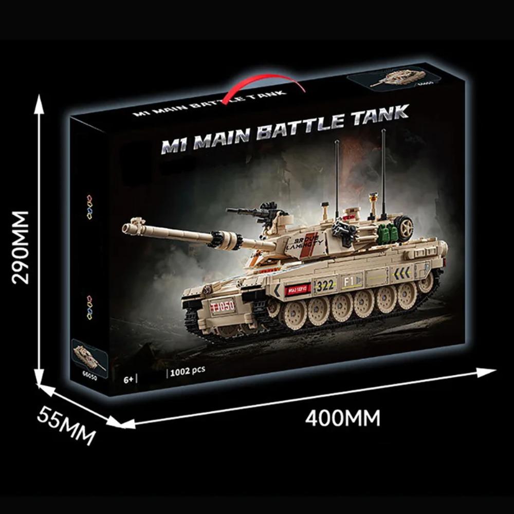 Военный MOC 1002 детали Модель основного боевого танка M1 Abrams Набор для сборки Строительные блоки Набор Фигурки солдат Кирпичи Игрушки Для детей Мальчик Подарок