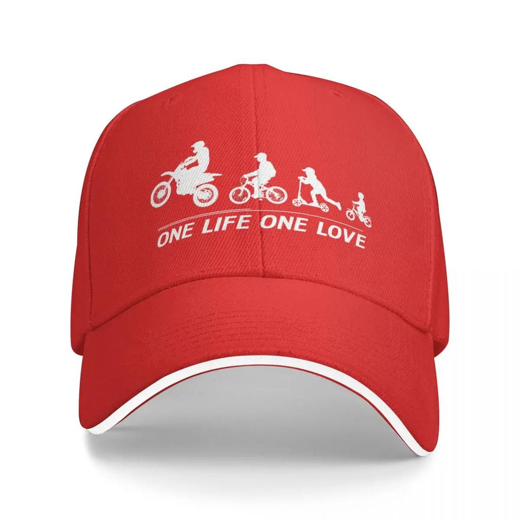 Dirt Bike Motocross Motor Sport One Life One Love Moto Dad Hats Pure Color Womens Hat Windproof Baseball Caps Peaked Cap