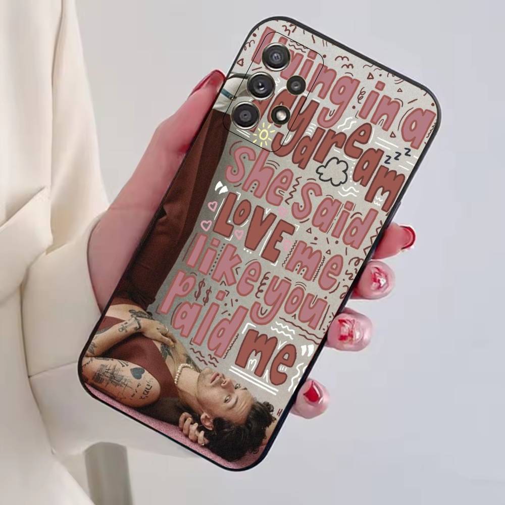 H-HaRRy Music S-Styles Phone Case For Samsung S25,S24,S21,S22,S23,S30,Ultra,S20,Plus,Fe,Lite,Note,10,Black Cover