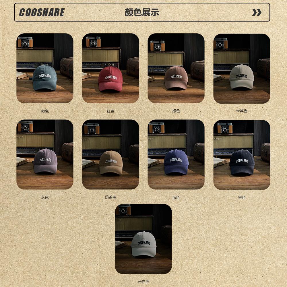 High-quality brushed cotton soft-top baseball cap, Korean-style versatile lettered autumn/winter hat, trendy and face-slimming duckbill cap for women