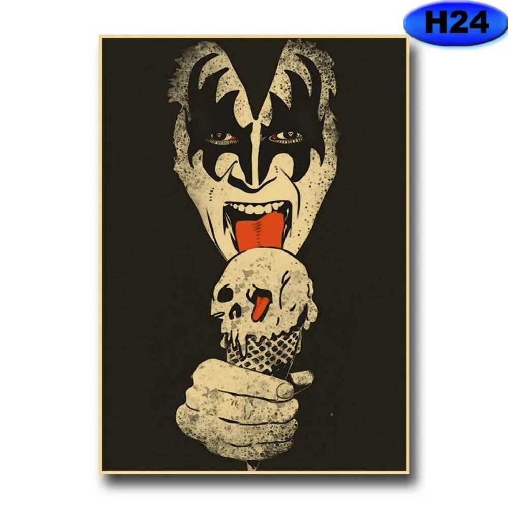 Винтажная жестяная вывеска группы KISS Хэви-метал Декор для музыкальной комнаты